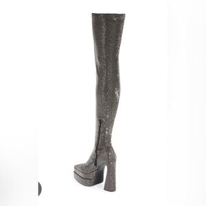 NWOB Sam Edelman Shimmering Silver Over-the-Knee Boots